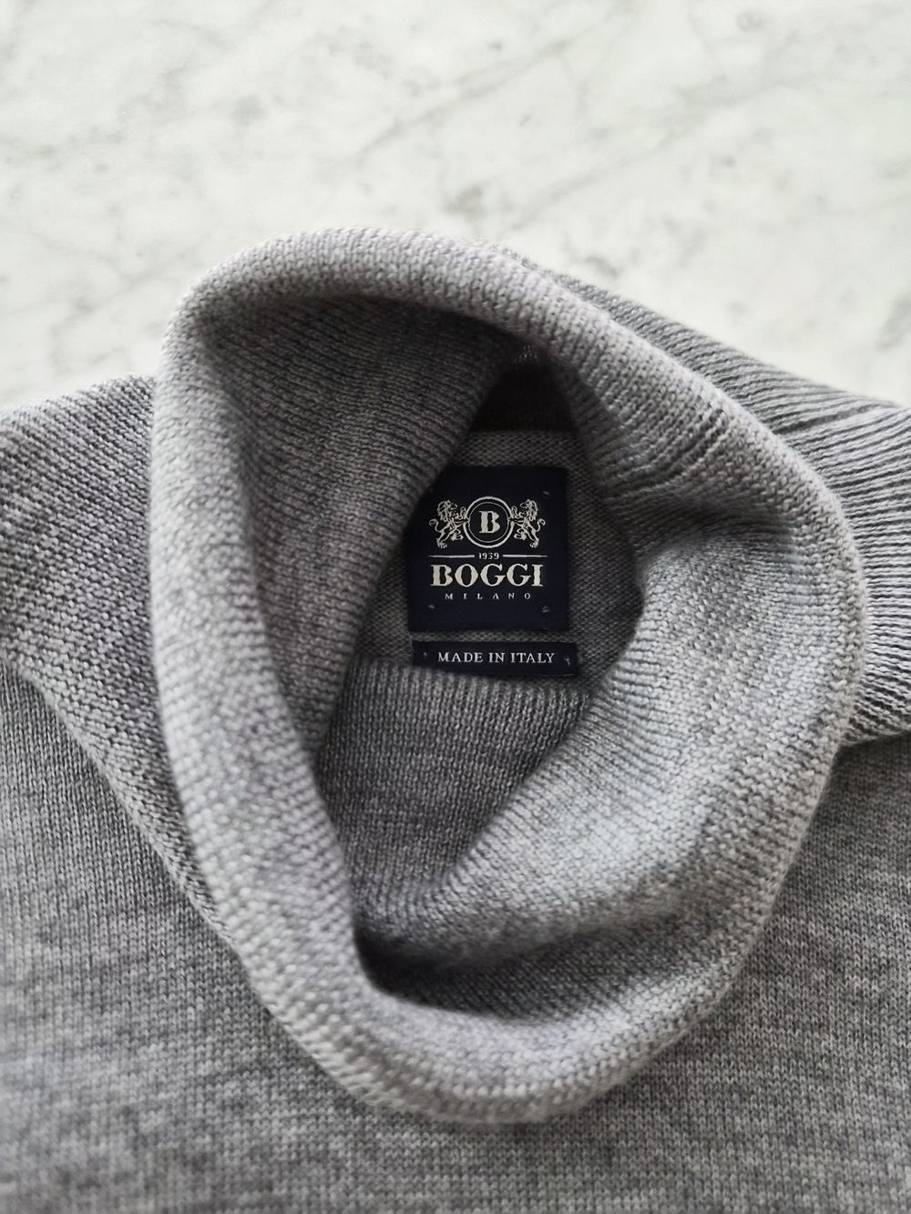 BOGGI Men's Grey Turtleneck Sweater